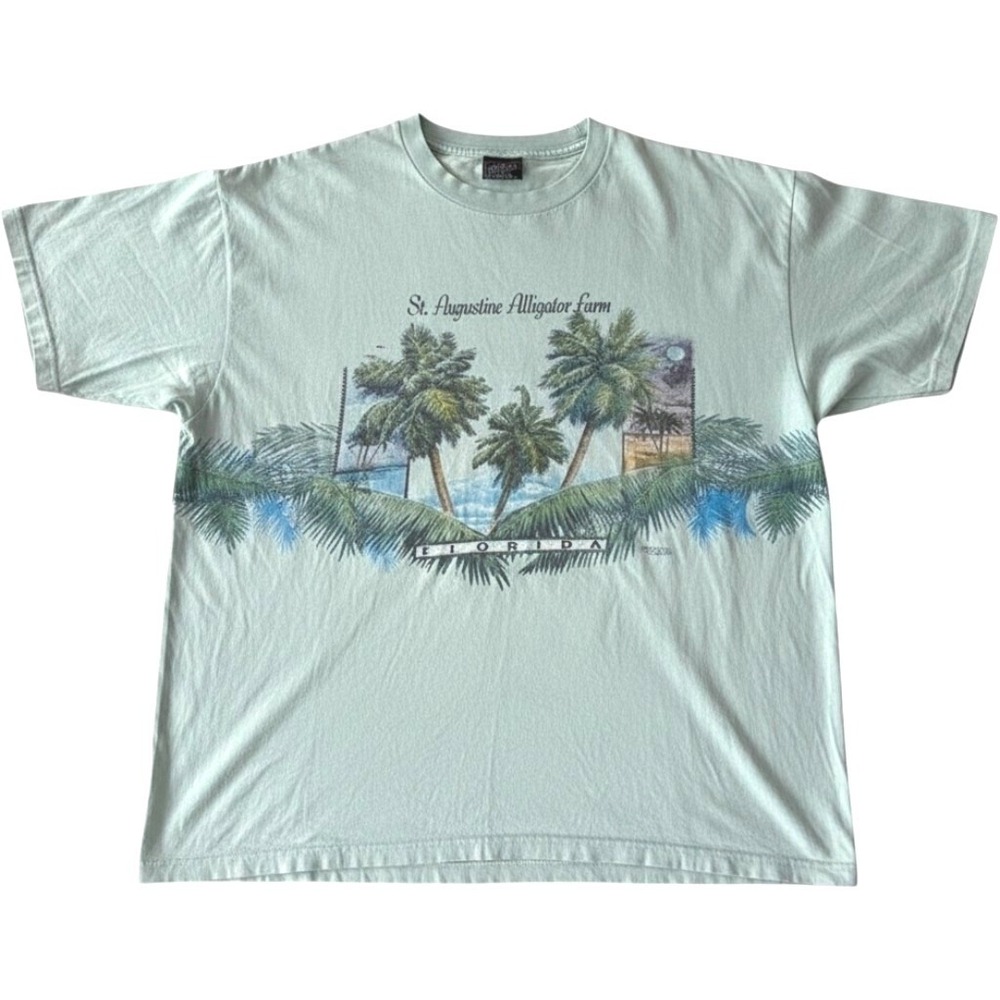 VTG 90s Sansegal St Augustine Alligator Farm T Shirt XL Single Stitch Florida